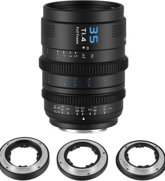 SIRUI VP-1 Vision Prime 1 T1.4 Full Frame Cine Lens, 35mm Manual Focus Cinema Lens with Pre-Installed E Mount, Interchangeable RF/Z/L Mounts (Black)